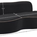 Swerve 77" Velvet Upholstered Loveseat