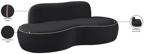 Swerve 77" Velvet Upholstered Loveseat