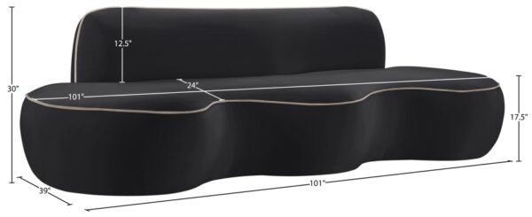 Swerve 101" Velvet Upholstered Sofa