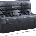 Relax 54.75" Vegan Leather Upholstered Loveseat