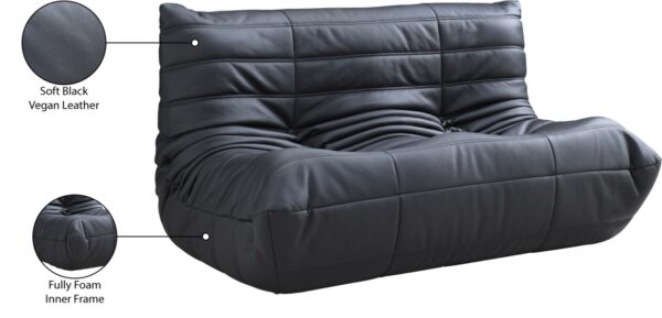 Relax 54.75" Vegan Leather Upholstered Loveseat