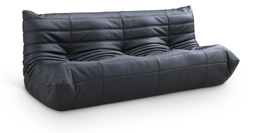 Relax 77.75" Vegan Leather Upholstered Sofa