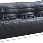 Relax 77.75" Vegan Leather Upholstered Sofa