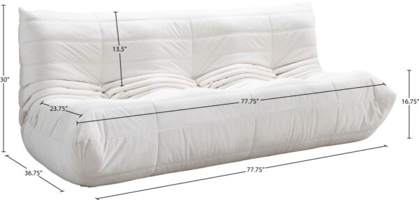 Relax 77.75" Velvet Upholstered Sofa