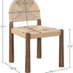 Bohemia Woven Seagrass Cord And Solid Wood Dining Chair