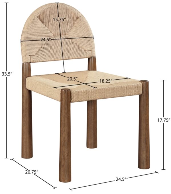 Bohemia Woven Seagrass Cord And Solid Wood Dining Chair