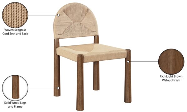 Bohemia Woven Seagrass Cord And Solid Wood Dining Chair