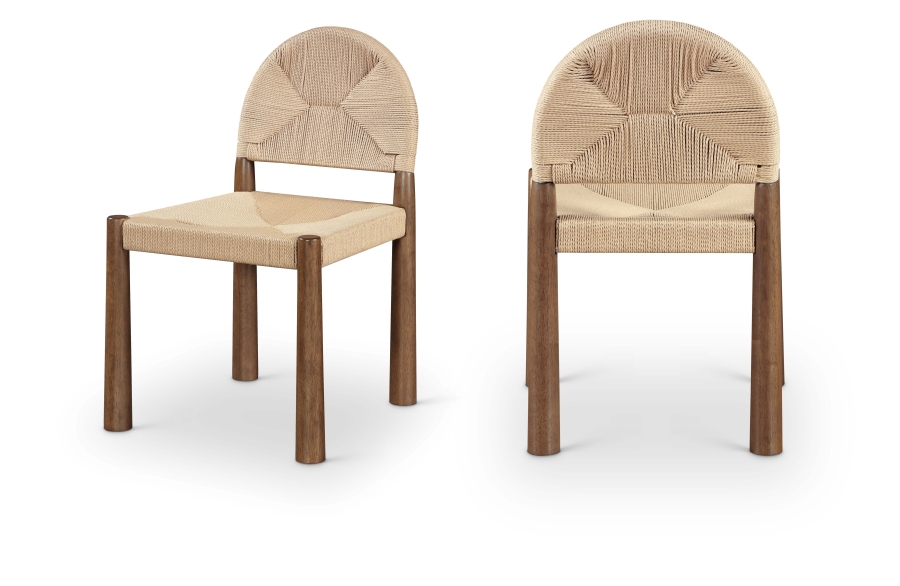 Bohemia Woven Seagrass Cord And Solid Wood Dining Chair