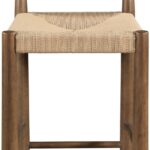 Bohemia Woven Seagrass Cord And Solid Wood Counter Stool