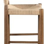 Bohemia Woven Seagrass Cord And Solid Wood Counter Stool