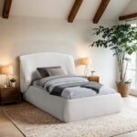 Sandro Chenille Fabric Upholstered Twin Bed