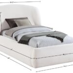 Sandro Chenille Fabric Upholstered Twin Bed