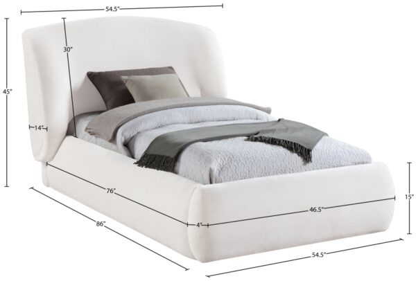 Sandro Chenille Fabric Upholstered Bed