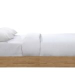 Arvada Linen Textured Fabric Upholstered Twin Bed