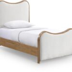 Arvada Linen Textured Fabric Upholstered Bed