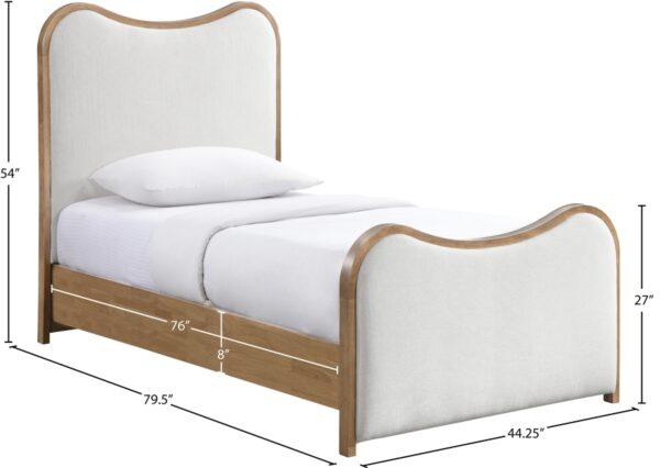 Arvada Linen Textured Fabric Upholstered Bed