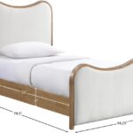 Arvada Linen Textured Fabric Upholstered Twin Bed
