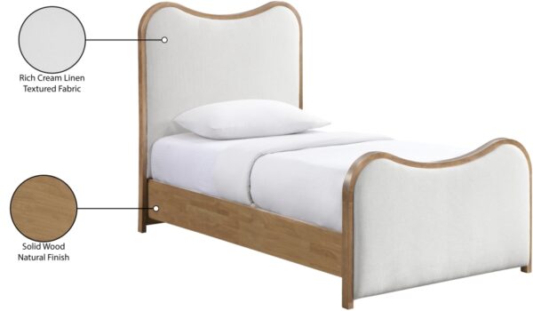 Arvada Linen Textured Fabric Upholstered Bed
