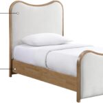 Arvada Linen Textured Fabric Upholstered Twin Bed