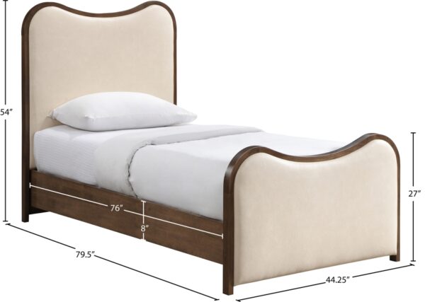 Arvada Vegan Leather Upholstered Twin Bed