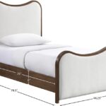 Arvada Linen Textured Fabric Upholstered Bed
