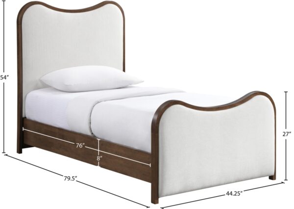 Arvada Linen Textured Fabric Upholstered Bed