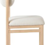 Roundhill Linen Textured Fabric Upholstered Dining Chair
