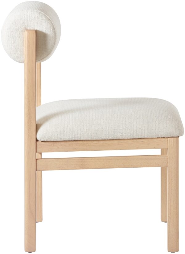 Roundhill Linen Textured Fabric Upholstered Dining Chair