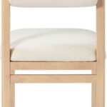 Roundhill Linen Textured Fabric Upholstered Dining Chair