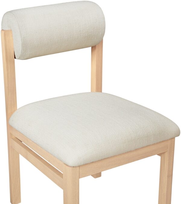Roundhill Linen Textured Fabric Upholstered Dining Chair