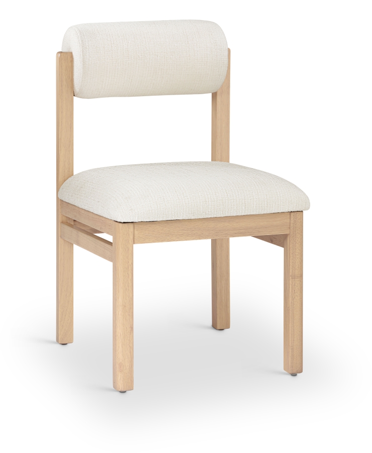 Roundhill Linen Textured Fabric Upholstered Dining Chair