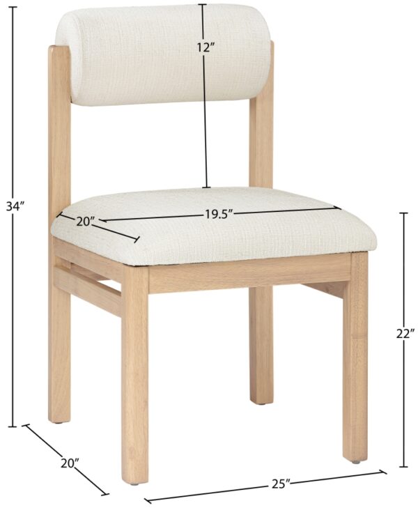 Roundhill Linen Textured Fabric Upholstered Dining Chair