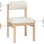Roundhill Linen Textured Fabric Upholstered Dining Chair