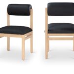 Roundhill Vegan Leather Upholstered Dining Chair