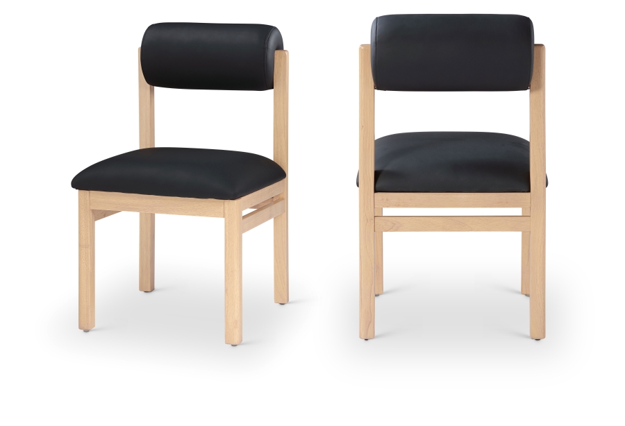 Roundhill Vegan Leather Upholstered Dining Chair