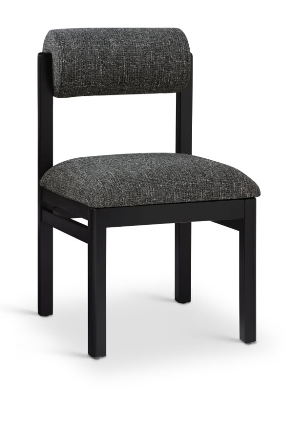 Roundhill Linen Textured Fabric Upholstered Dining Chair