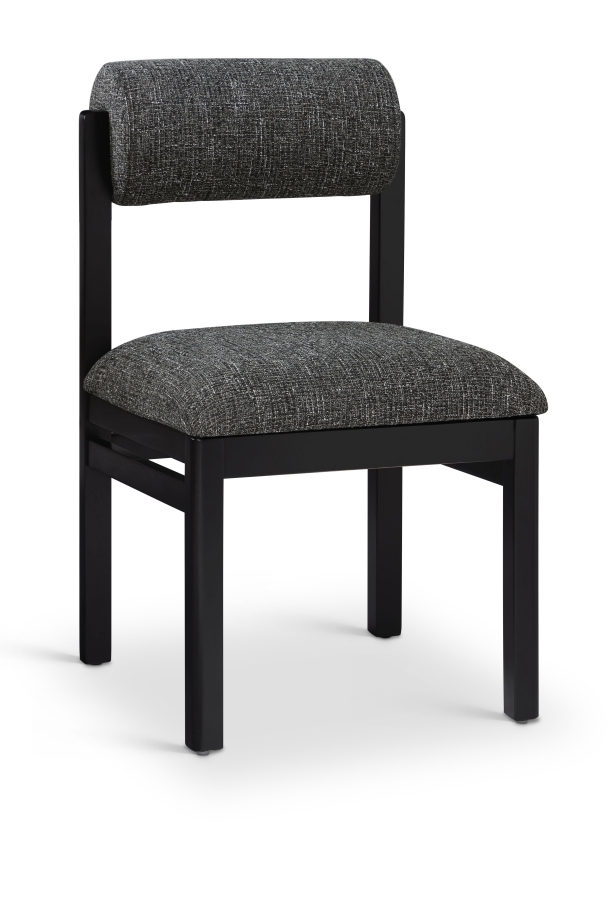 Roundhill Linen Textured Fabric Upholstered Dining Chair