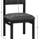 Roundhill Linen Textured Fabric Upholstered Dining Chair