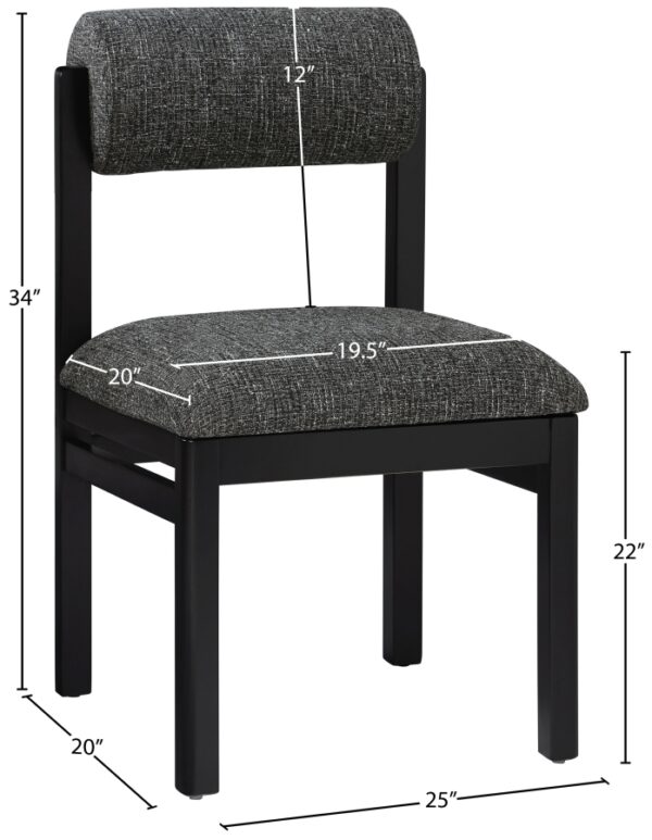 Roundhill Linen Textured Fabric Upholstered Dining Chair