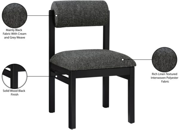 Roundhill Linen Textured Fabric Upholstered Dining Chair