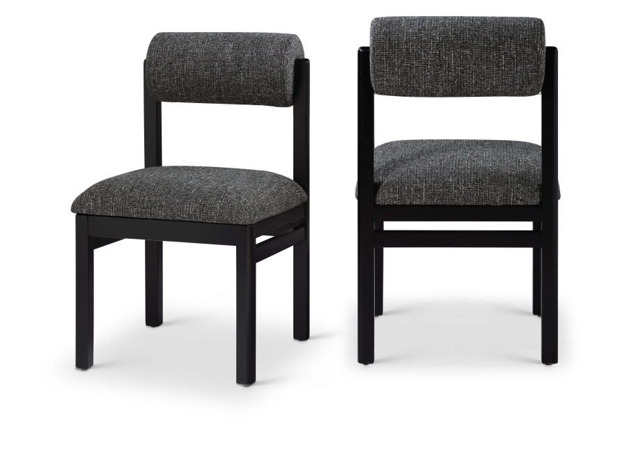 Roundhill Linen Textured Fabric Upholstered Dining Chair