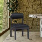 Roundhill Vegan Leather Upholstered Dining Chair
