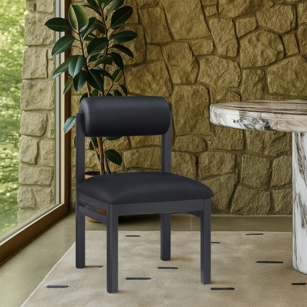 Roundhill Vegan Leather Upholstered Dining Chair