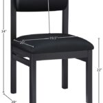 Roundhill Vegan Leather Upholstered Dining Chair
