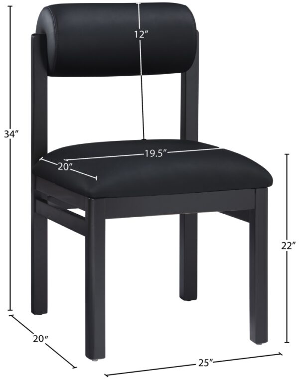 Roundhill Vegan Leather Upholstered Dining Chair