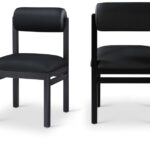 Roundhill Vegan Leather Upholstered Dining Chair
