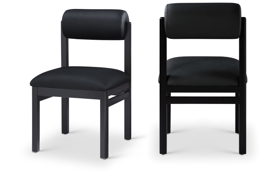 Roundhill Vegan Leather Upholstered Dining Chair
