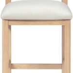 Roundhill Linen Textured Fabric Upholstered Counter Stool