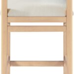 Roundhill Linen Textured Fabric Upholstered Counter Stool