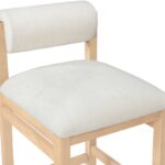Roundhill Linen Textured Fabric Upholstered Counter Stool
